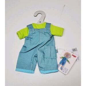 NWT Hapa Playtime Doll Clothes 12" Doll Soft Doll Gender Neutral Shirt Overalls
